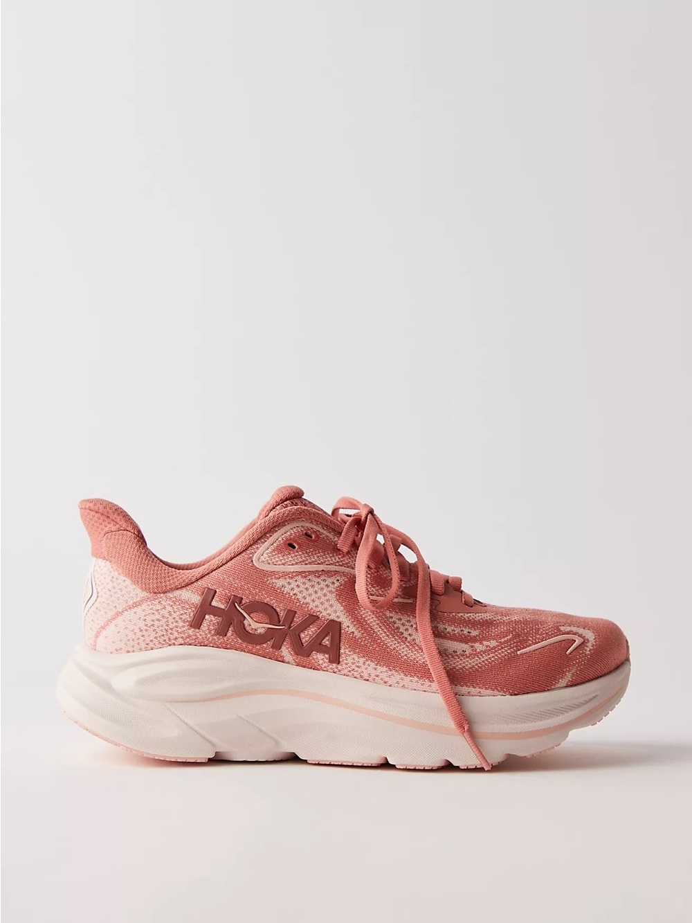 NIB Anthropologie HOKA Clifton 10 Sneakers in Blush Latte Size Women’s 6 - Picture 2 of 3